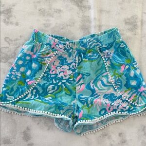Lilly Pulitzer Floral Pom-Pom Trim girls Shorts